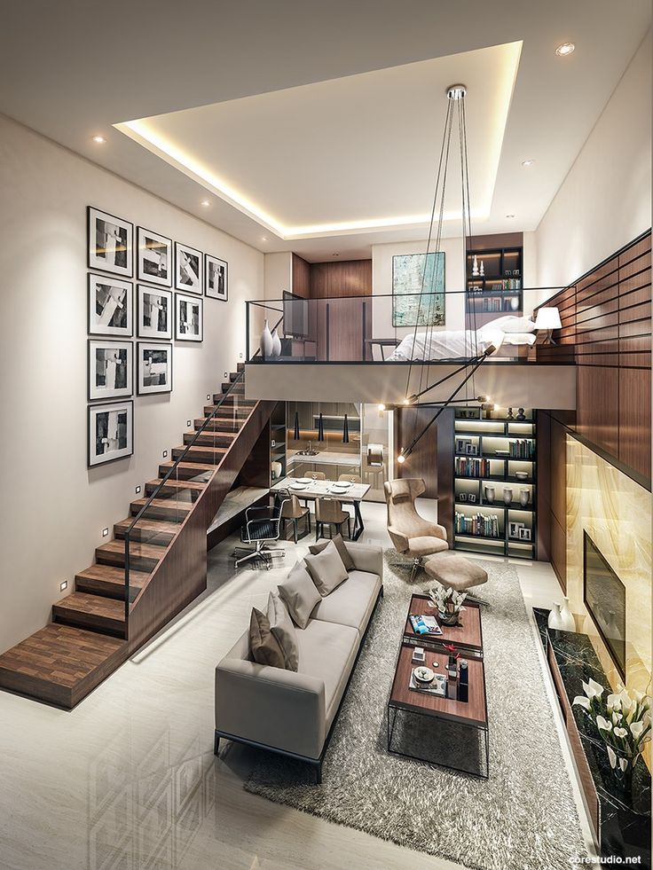 Designer duplex apartment space