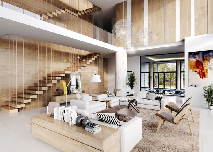 Premium duplex apartment living area